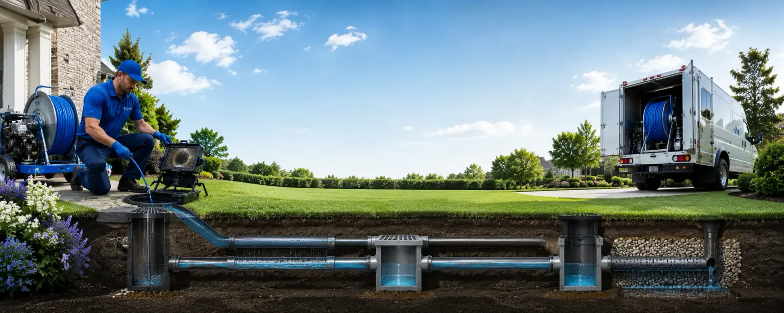 Outdoor drain cleaning information for England, AR
